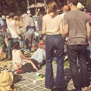 High waisted Levi’s flare jeans